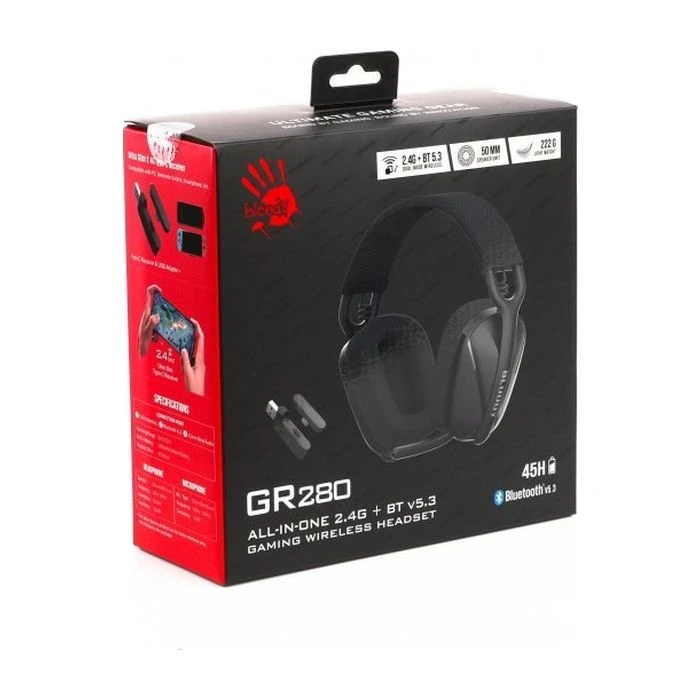 Навушники A4Tech Bloody GR280 Black (4711421001632) (UA) ; Призначення: для ноутбука;