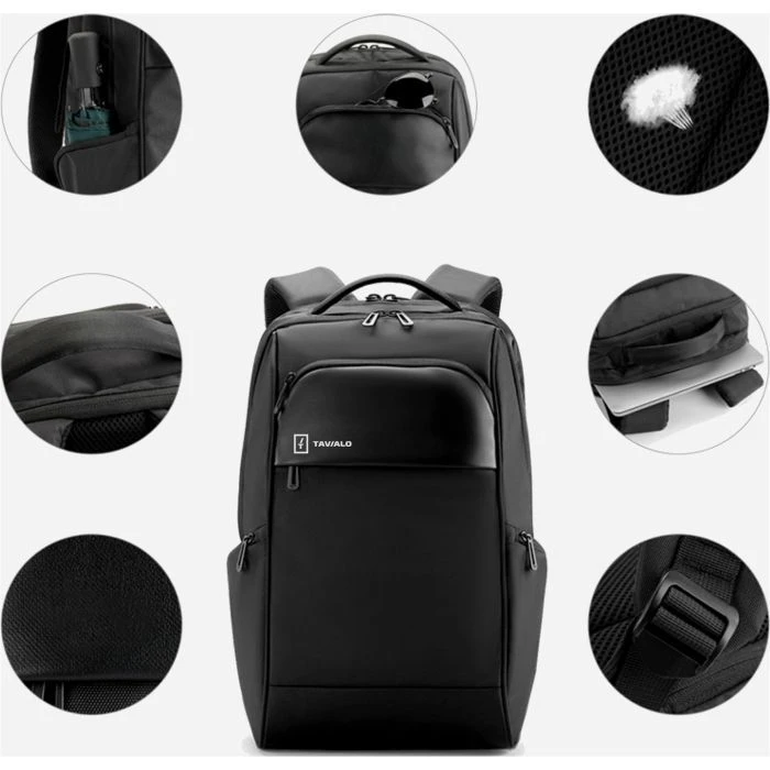 Рюкзак для ноутбука Tavialo 15.6 WARRIOR TD23 чорний, 23L (222224004) (UA) ; Спосіб закриття: блискавка;