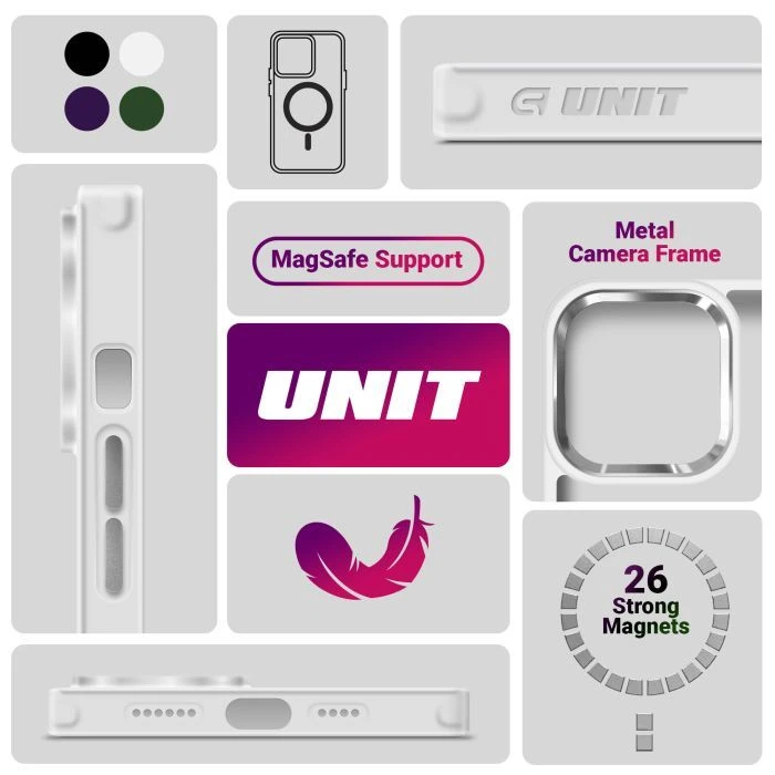 Чехол для мобильного телефона Armorstandart Unit MagSafe Apple iPhone 16e Matte Clear (ARM83877) (UA)