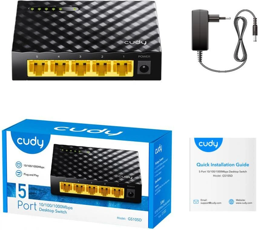 Комутатор некерований Cudy GS105 (UA)