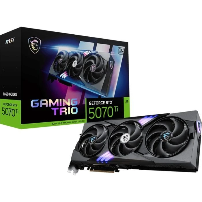 MSI GeForce RTX5070 Ti 16GB GAMING TRIO OC (RTX 5070 Ti 16G GAMING TRIO OC) (UA) ; Форм-фактор: стандартная;