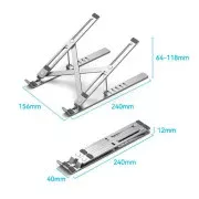 Підставка для ноутбука Vention Laptop X-type Stand Silver Aluminum Alloy (KDMI0) (UA)