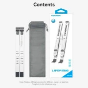 Підставка для ноутбука Vention Laptop X-type Stand Silver Aluminum Alloy (KDMI0) (UA)