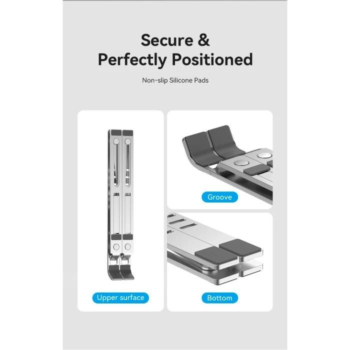 Підставка для ноутбука Vention Laptop X-type Stand Silver Aluminum Alloy (KDMI0) (UA)