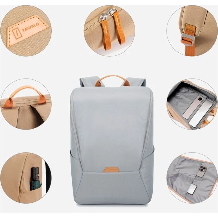 Рюкзак для ноутбука Tavialo 15.6 CityLife TC20 gray, 20L (222224003) (UA) ; Способ закрытия: молния;