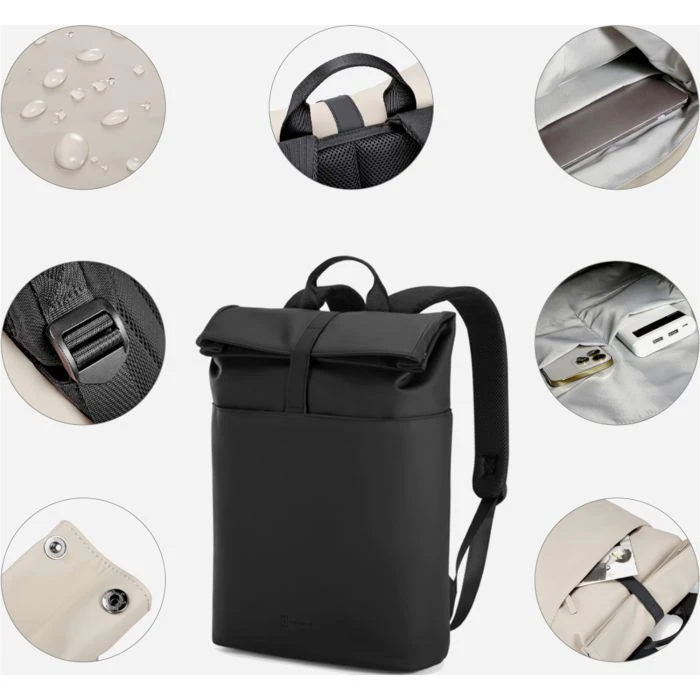 Рюкзак для ноутбука Tavialo 15.6 SUAVE TD15 black, 15L (222224010) (UA) ; Способ закрытия: