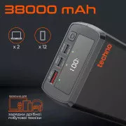 Techno PDC130 38000mAh PD 130W QC 3.0 Black