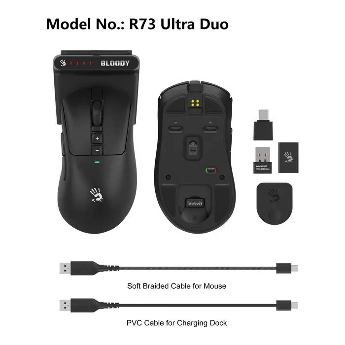 A4Tech Bloody R73 Ultra Duo Wireless Black (4711421002356) (UA) Основні характеристики;