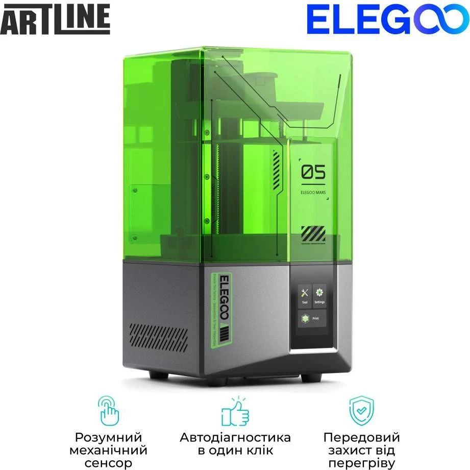 ELEGOO Mars 5 4K (50.101.014300) (UA) Бренд: ELEGOO; Технология печати: LCD