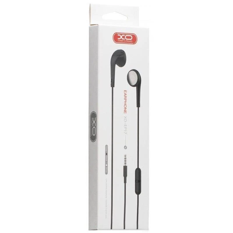 Гарнитура XO EP17 Music Earphone Black (6920680866571) Тип подключения: проводное;