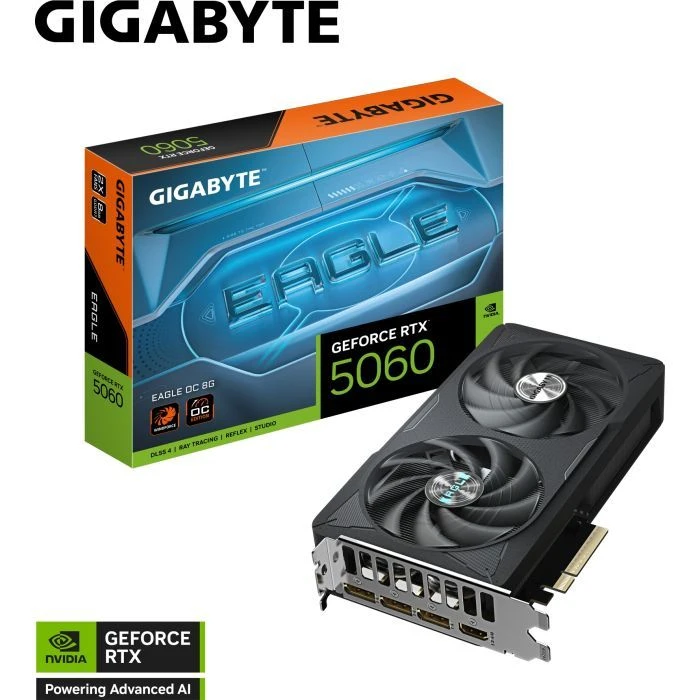 GIGABYTE GeForce RTX5060 8Gb EAGLE OC (GV-N5060EAGLE OC-8GD) (UA) Основні характеристики;