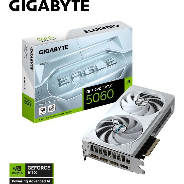 GIGABYTE GeForce RTX5060 8Gb EAGLE OC ICE (GV-N5060EAGLEOC ICE-8GD) (UA) Основні характеристики;