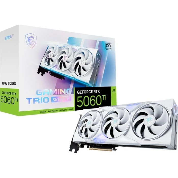 MSI GeForce RTX5060Ti 16Gb GAMING TRIO OC WHITE (RTX 5060 Ti 16G GAMING TRIO OC WHITE) (912-V535-033) (UA) Основные характеристики;