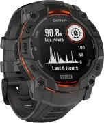 Смарт-годинники Garmin Instinct 3 50mm Solar Black with Charcoal Silicone Band (010-02935-40)