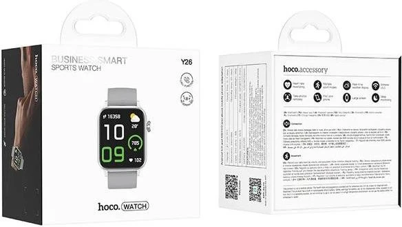 Смарт-годинники Hoco Y26 Silver (6942007645423) (UA) Бренд: Hoco; iOS: є; Android: є;