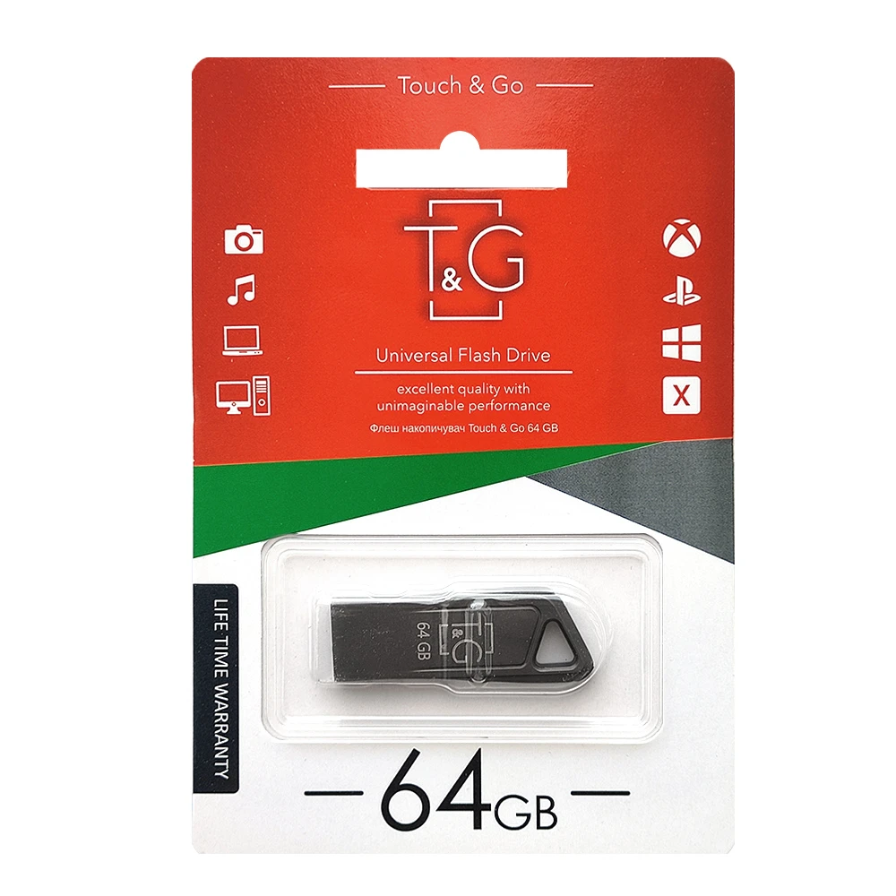 USB 64GB T&G 114 Metal Series (TG114-64G3) Інтерфейс: USB 3.0; Об'єм пам'яті: 64