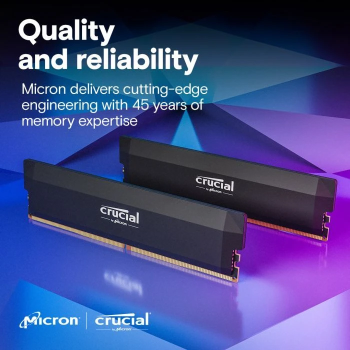 DDR5 64GB (2x32GB) 6400 MHz Micron (CP2K32G64C40U5B) (UA) Основні характеристики; Обсяг