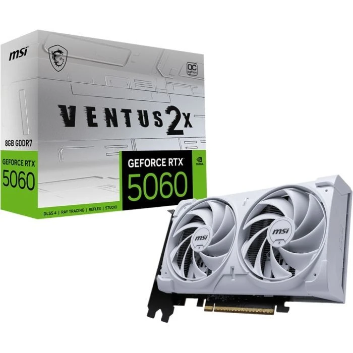 MSI GeForce RTX5060 8Gb VENTUS 2X OC WHITE (RTX 5060 8G VENTUS 2X OC WHITE) (UA) Основные характеристики;