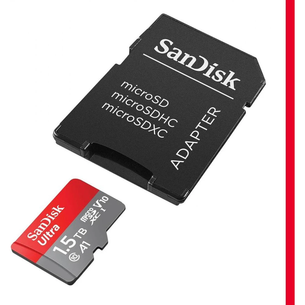 SanDisk 1,5 TB microSDXC UHS-I U1 V30 A1 Ultra (SDSQUAC-1T50-GN6MA, SDSQUAC-1T50-GN6MN) Бренд: SanDisk; Об'єм пам'яті, ГБ: 1500;