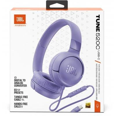 Наушники с микрофоном JBL Tune 520C USB-C Purple (JBLT520CPUR) (UA) Бренд: JBL; Линейка: Tune 520C; Способ
