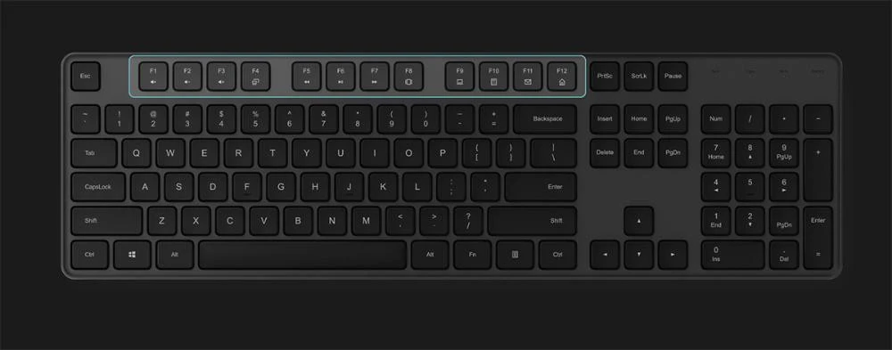 Комплект Xiaomi Wireless Keyboard and Mouse Combo Black (BHR6100GL) (UA) Бренд: Xiaomi; Призначення: для