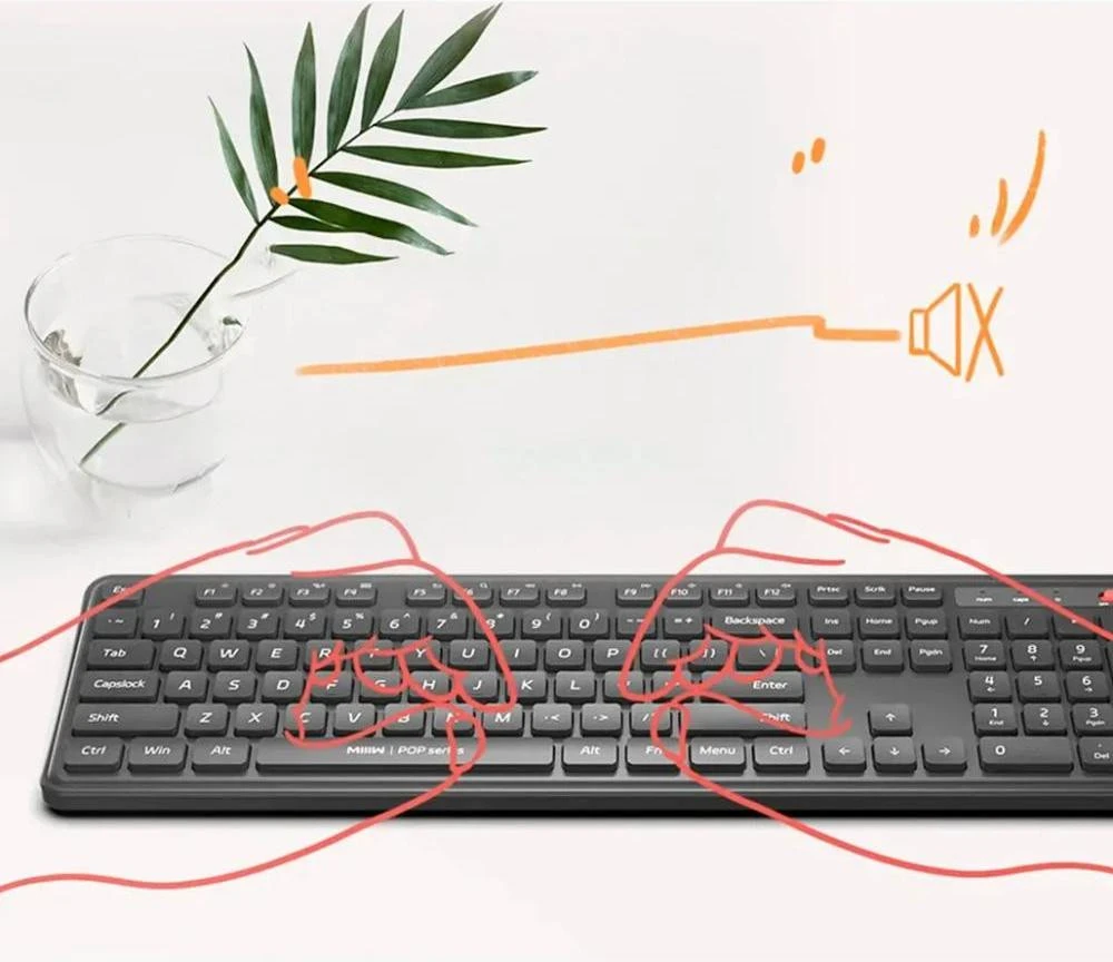 Комплект Xiaomi MiiiW Keyboard and Mouse Combo Gen 3 PB03 Wireless Black (MW24PB03 Black) (UA)