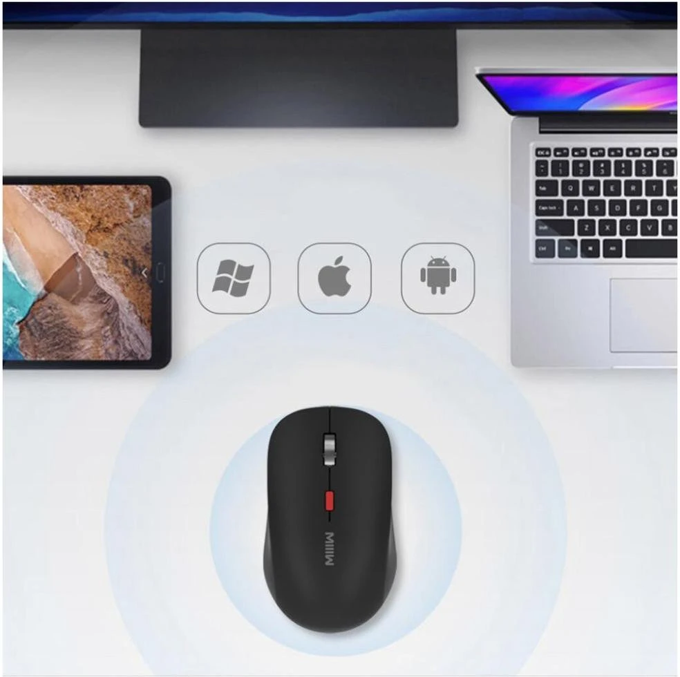 Мышка Xiaomi MiiiW Wireless/Bluetooth Black (MW23M22 Black) (UA) Бренд: MIIIW; Призначення: для