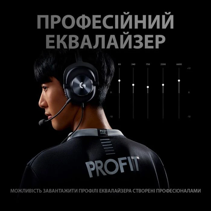 Logitech G PRO X Gaming Headset + Stand USB Black (991-000358) (UA) ; Призначення: для комп'ютера,
