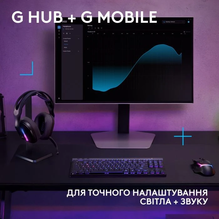 Logitech G522 Lightspeed Wireless Gaming Headset Black (981-001544) (UA) ; Назначение: для ноутбука;