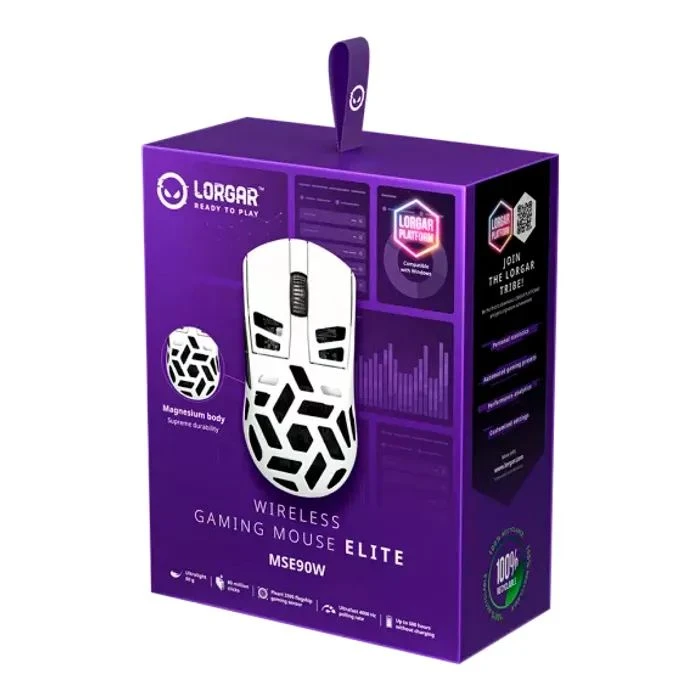 Lorgar Elite MSE90W Wireless/Bluetooth White (LRG-MSE90W-WH) (UA) ; Підключення: бездротове;