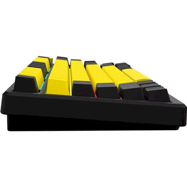 Lorgar KBP7075W Pro RGB Wireless/Bluetooth/USB UA Black/yellow (LRG-KBP7075W-YL-US) (UA) ; Конструкция: механическая; Тип