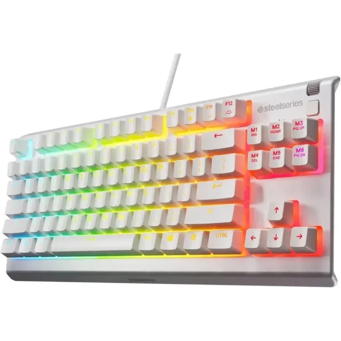 SteelSeries Apex 3 TKL USB UA White (64819) (UA) ; Конструкція: мембранна; Тип