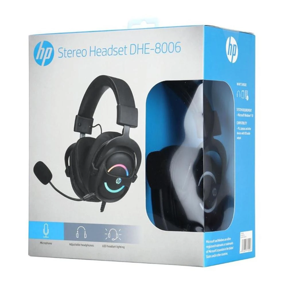 Навушники з мікрофоном HP DHE-8006 Gaming 7.1 Sound USB Black (UA) Бренд: HP; Спосіб підключення: