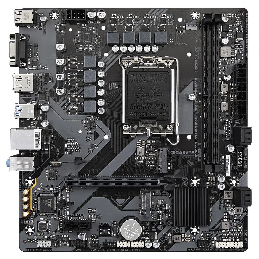 Gigabyte B760M E Socket 1700 Сокет: LGA1700; Чипсет: Intel B760; Тип