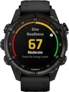 Смарт-часы Garmin Descent Mk3i 43 mm Carbon Gray DLC Titanium w. Black Silicone Band (010-02753-10/11)