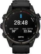 Смарт-часы Garmin Descent Mk3i 43 mm Carbon Gray DLC Titanium w. Black Silicone Band (010-02753-10/11)