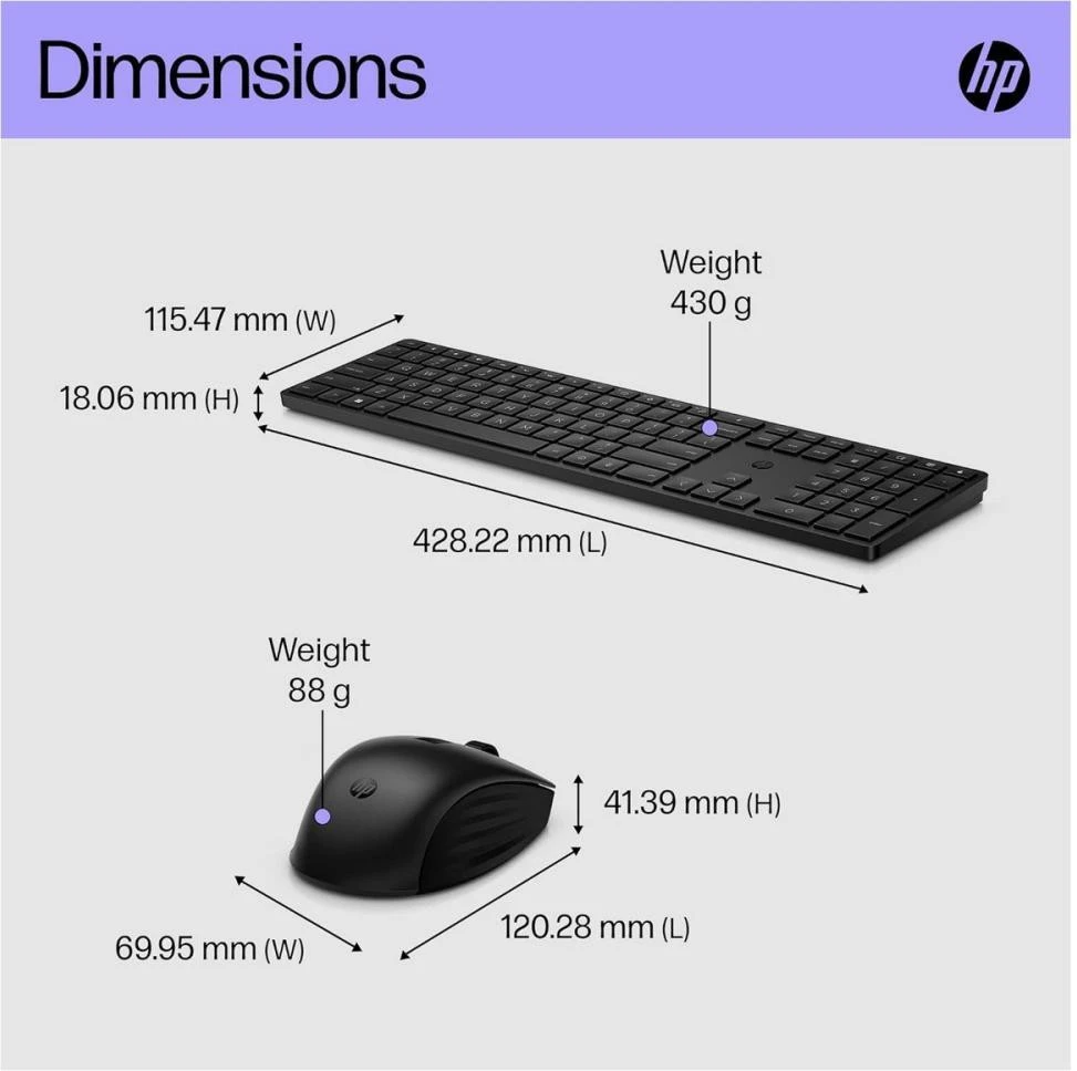 HP 650 Wireless Keyboard and Mouse Combo (4R013AA) (UA)