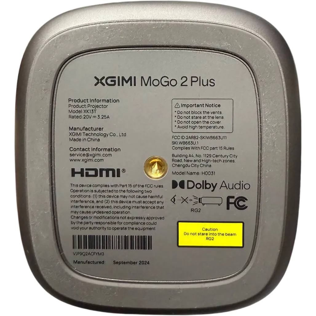 XGiMi MoGo 2 Plus (EU) Матриця: DLP / Тип живлення: Мережа