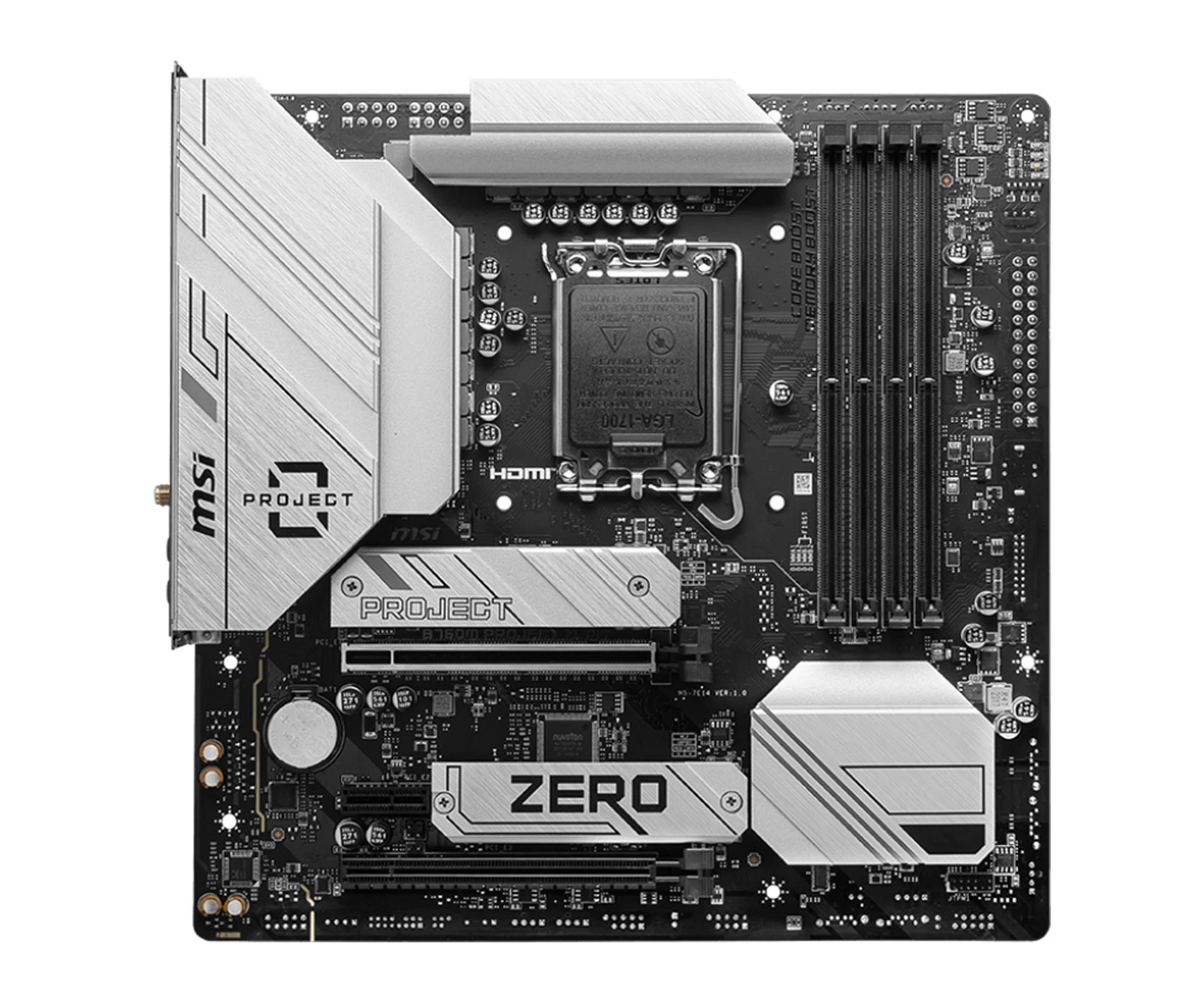 MSI B760M PROJECT ZERO EU Схема блока питания: 12+1+1; Тип