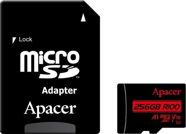 Apacer 256 GB microSDHC Class 10 UHS-I V10 + SD adapter (AP256GMCSX10UB-R) (UA) Бренд: Apacer; Обсяг пам'яті, ГБ: 256;