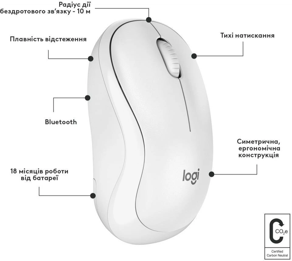 Logitech M240 Off White (910-007120) (UA) Бренд: Logitech; Бесроводное