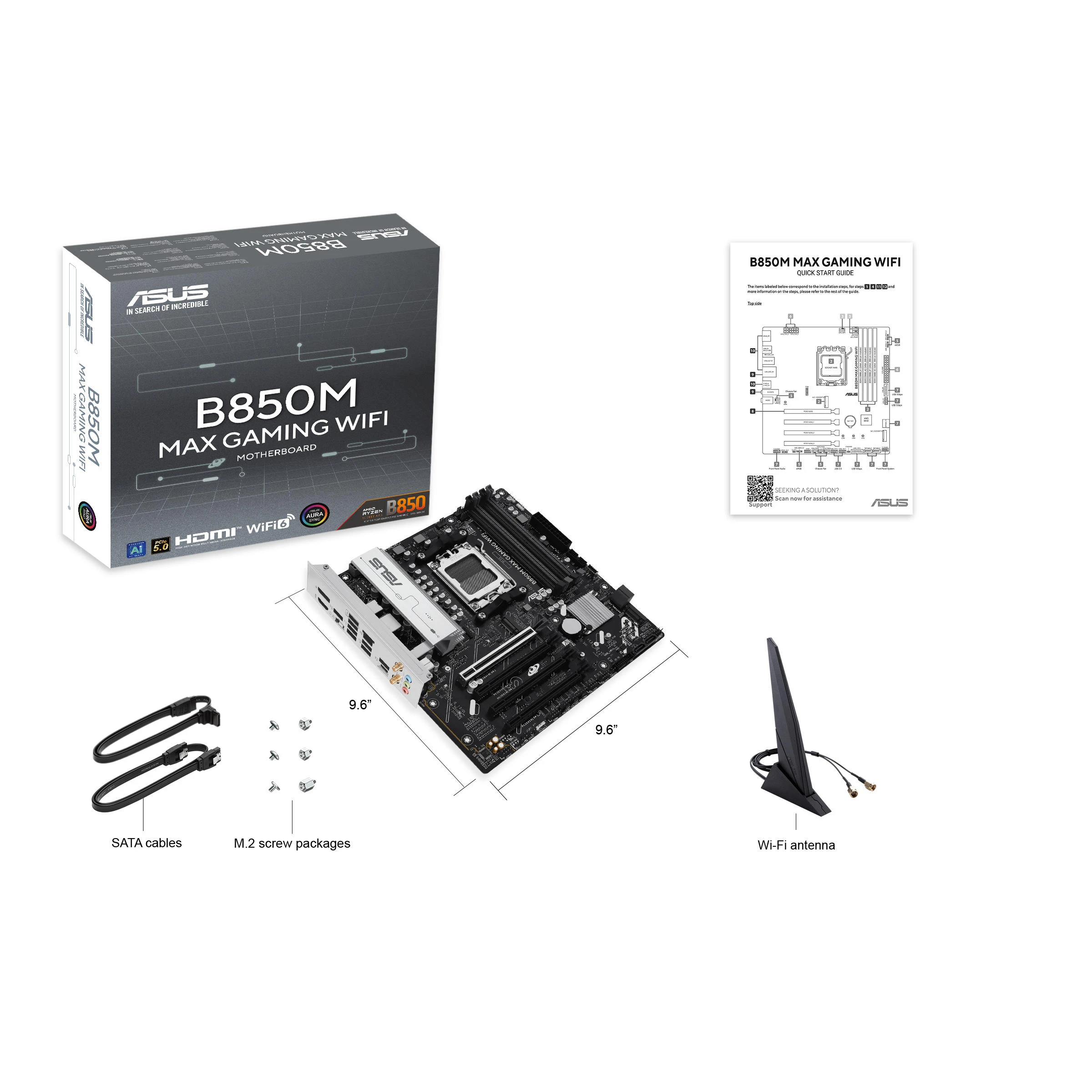 ASUS B850M MAX GAMING WIFI (90MB1LL0-M0EAY0) (UA)