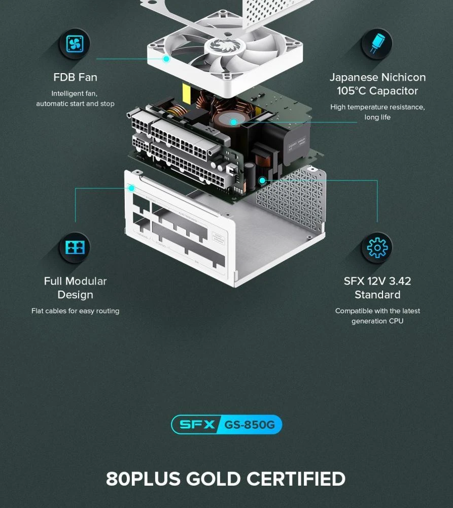 GameMax GS-850G White  (UA)