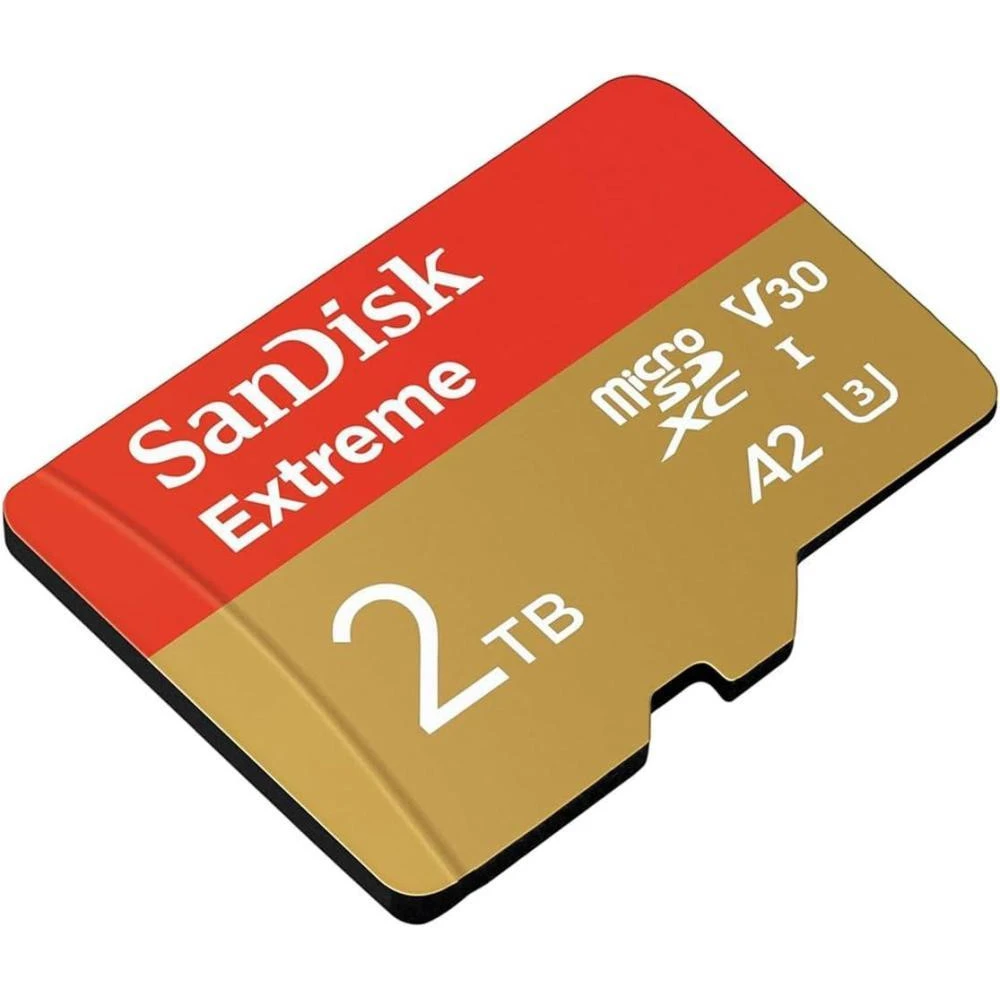 SanDisk 2 TB microSDXC U3 V30 A2 Extreme Plus Adapter SD (SDSQXAV-2T00-GN6MA, SDSQXAV-2T00-GN6MN) Бренд: SanDisk; Объем памяти, ГБ: 2000;