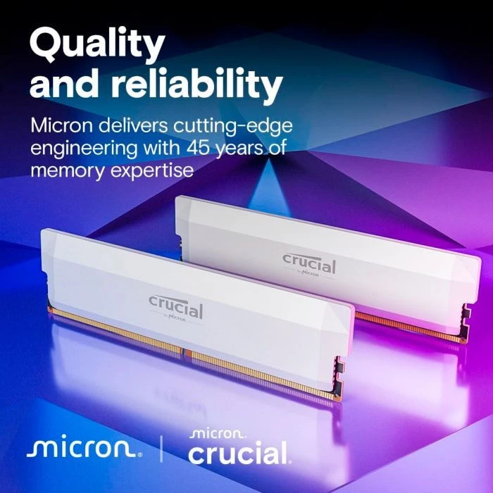 DDR5 32GB (2x16GB) 6400 MHz Pro Overclocking White Micron (CP2K16G64C38U5W) (UA)