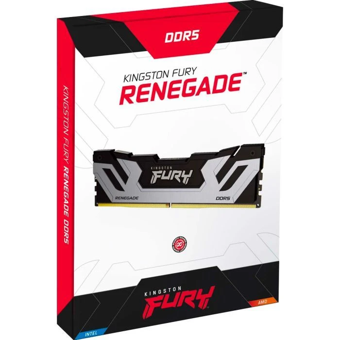 DDR5 48GB (2x24GB) 8800 MHz Renegade Black/Silver Kingston Fury (ex.HyperX) (KF588CU42RSK2-48) (UA) ; Об'єм пам'яті: 48 Гб; Кількість