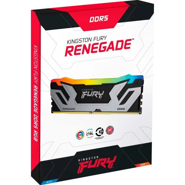 DDR5 48GB (2x24GB) 8800 MHz Renegade RGB Black/Silver Kingston Fury (ex.HyperX) (KF588CU42RSAK2-48) (UA)