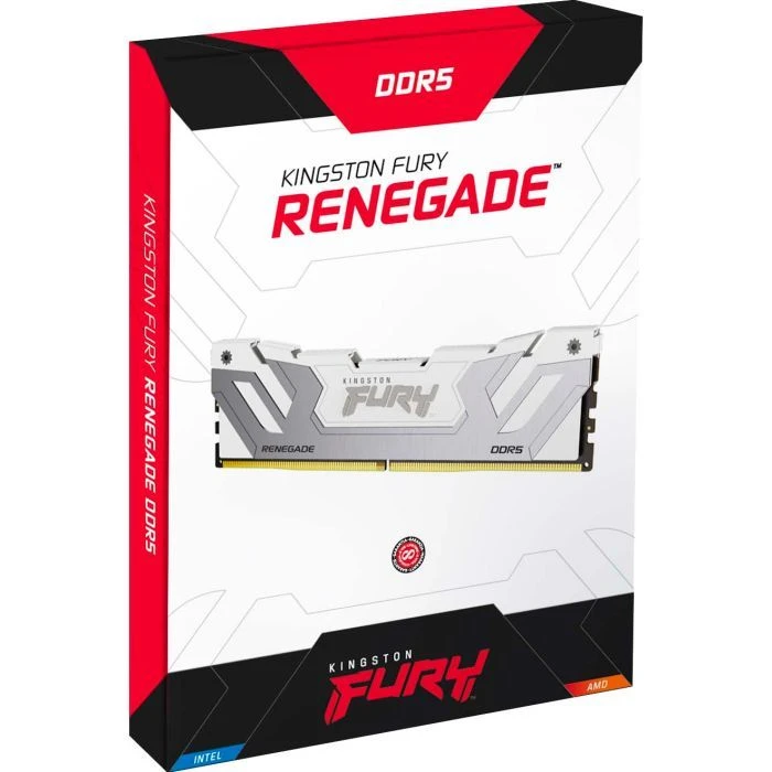 DDR5 48GB (2x24GB) 8800 MHz Renegade White/Silver Kingston Fury (ex.HyperX) (KF588CU42RWK2-48) (UA) ; Обсяг пам'яті: 48 Гб; Кількість