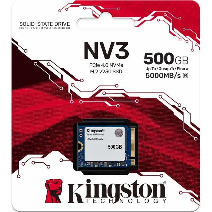 M.2 2230 500GB NV3 Kingston (SNV3SM3/500G) (UA) ; Об'єм пам'яті: 500 GB; Тип