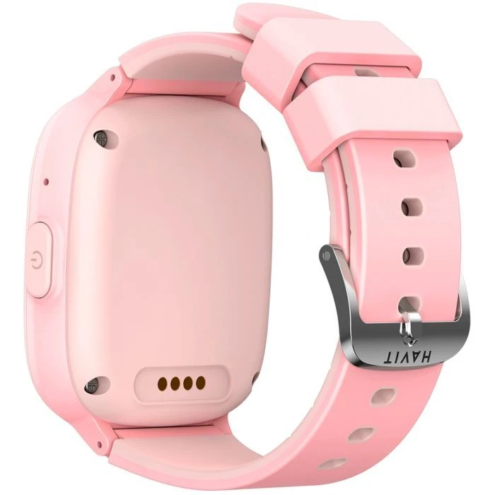 Смарт-часы Havit HV-KW11 IP67, GPS, 4G Pink (HV-KW11 Pink) (UA) ; Форма часов: квадратные;